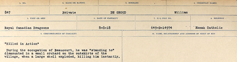 Circumstances of death registers