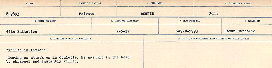 Circumstances of death registers