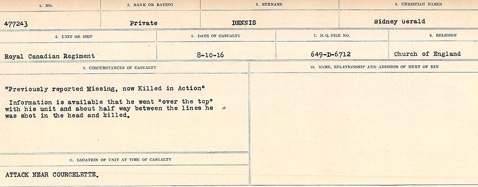 Circumstances of death registers