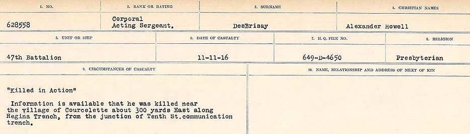 Circumstances of death registers