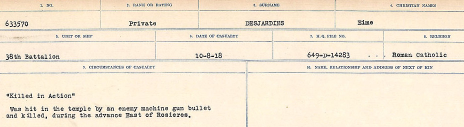 Circumstances of death registers