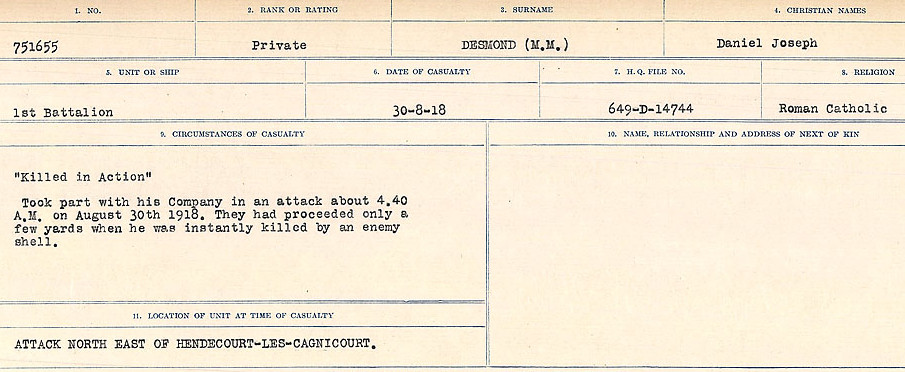 Circumstances of death registers