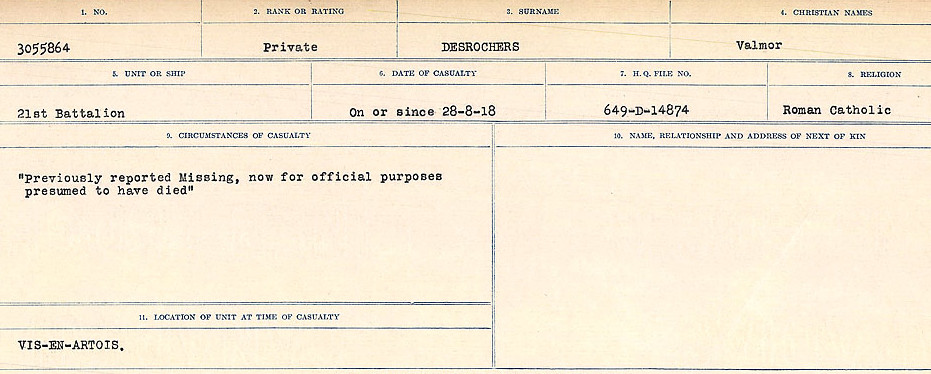 Circumstances of death registers