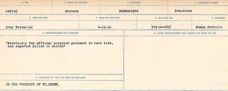 Circumstances of death registers
