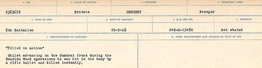 Circumstances of death registers