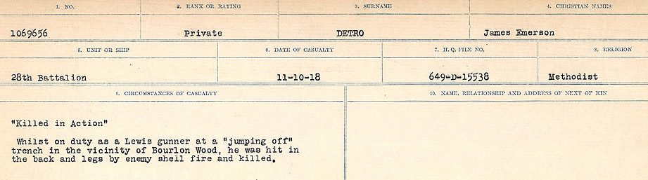Circumstances of death registers