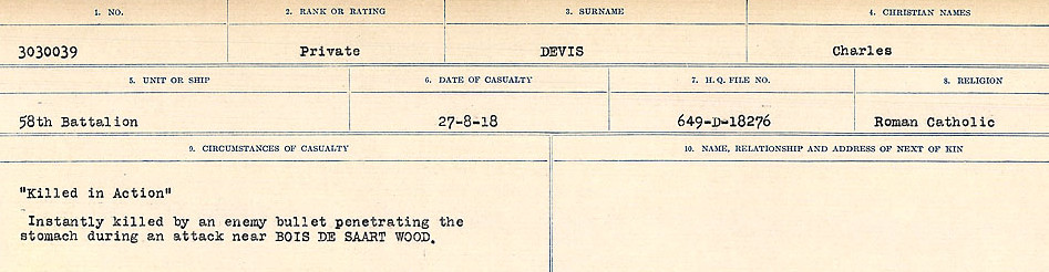 Circumstances of death registers