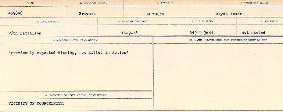 Circumstances of death registers