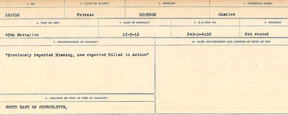 Circumstances of death registers