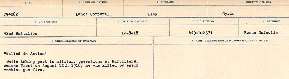 Circumstances of death registers