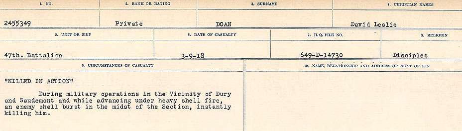 Circumstances of death registers