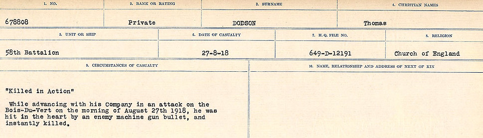 Circumstances of death registers