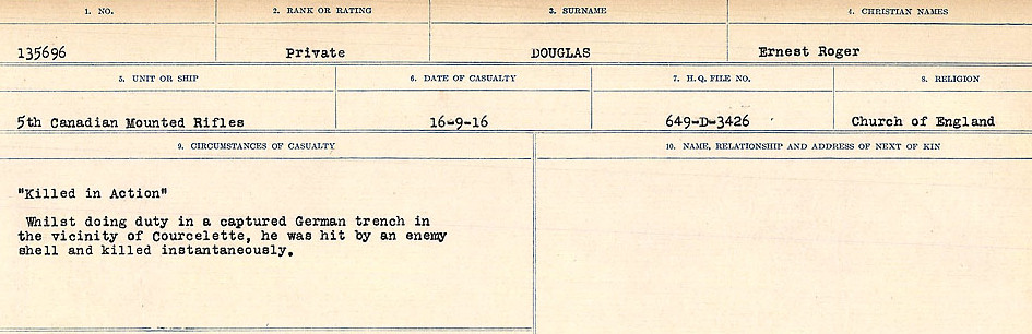 Circumstances of death registers