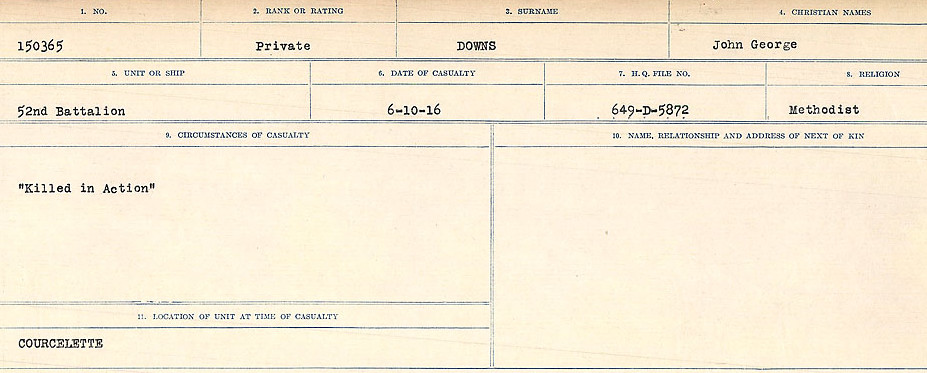 Circumstances of death registers