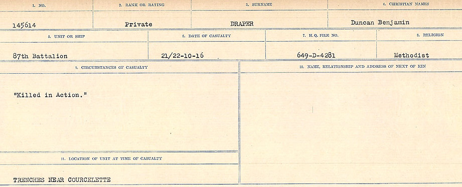 Circumstances of death registers
