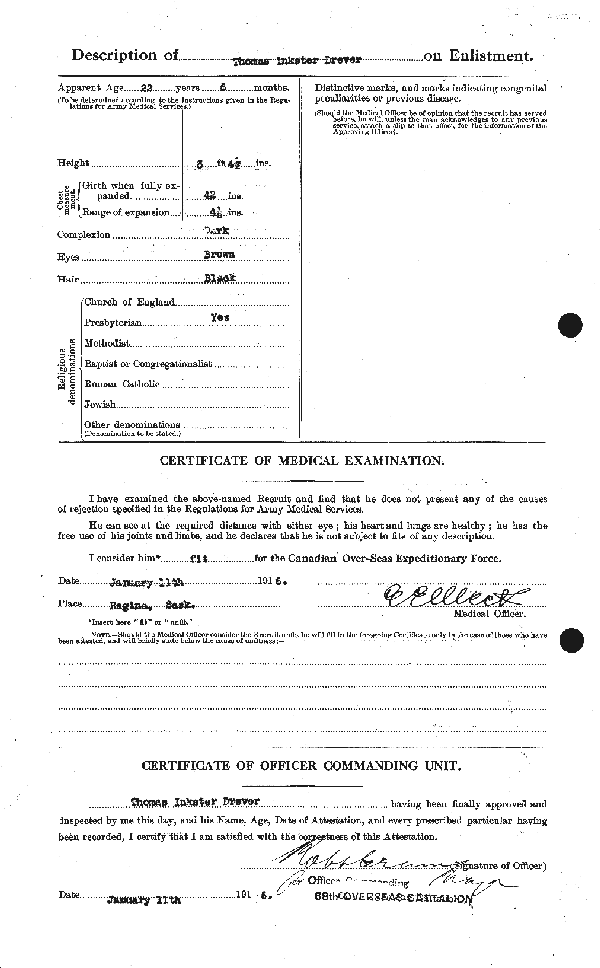 Attestation Papers (Reverse)