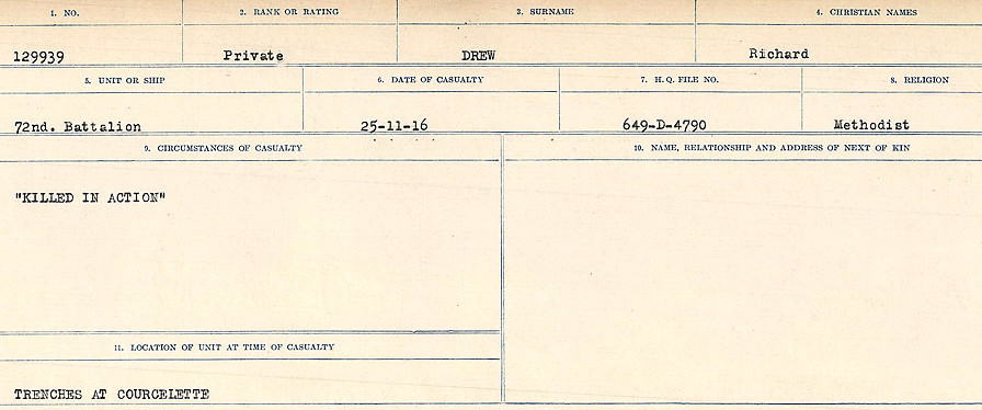 Circumstances of death registers