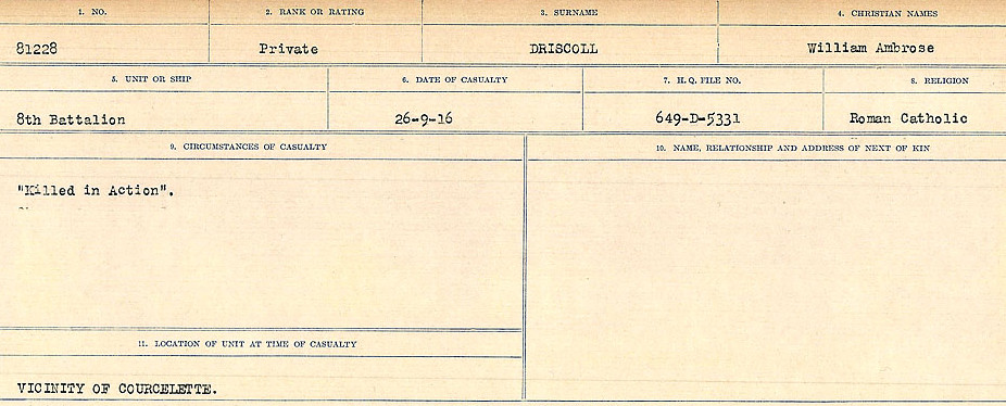 Circumstances of death registers