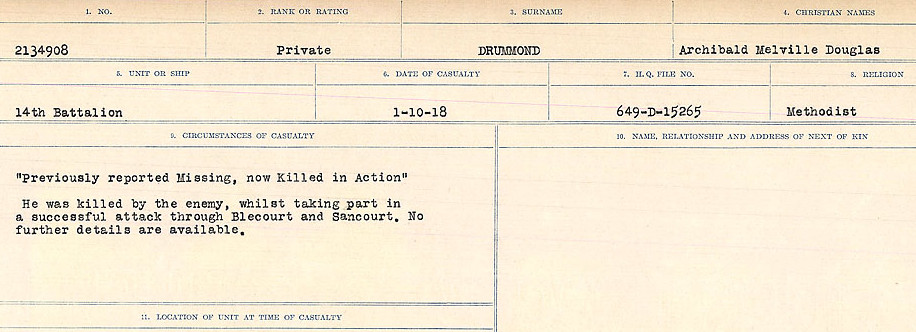 Circumstances of death registers
