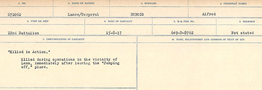Circumstances of death registers