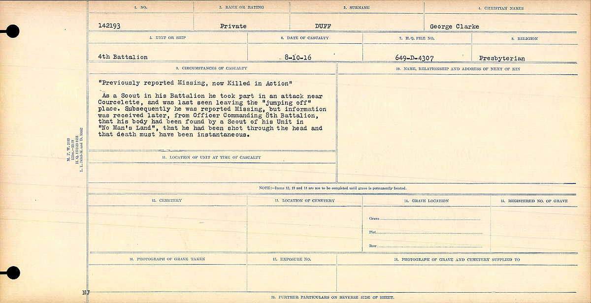 Circumstances of Death Registers