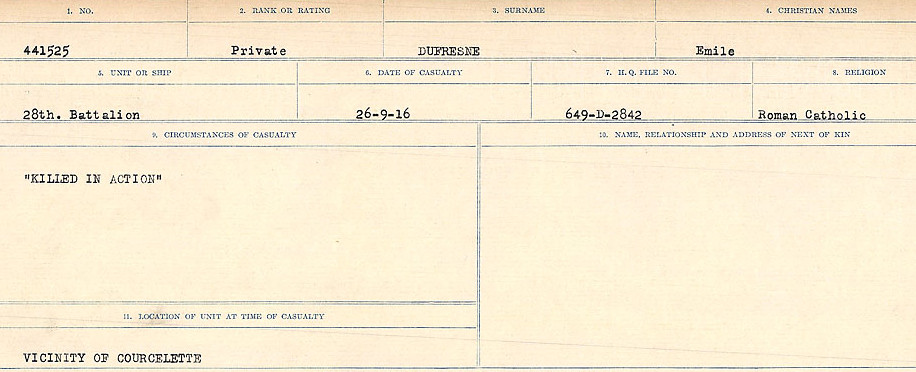Circumstances of death registers