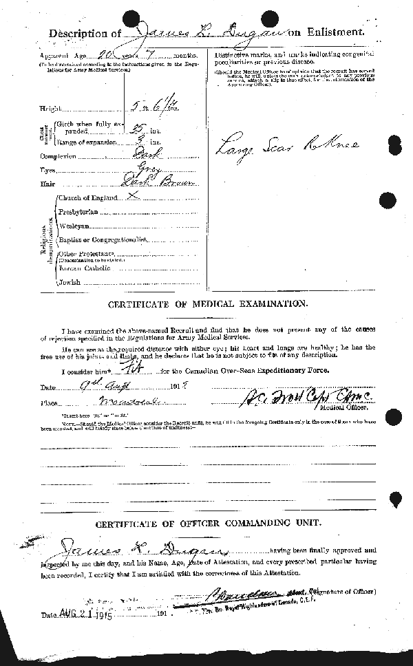 Attestation Papers (Reverse)