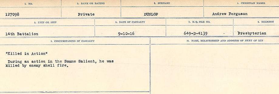 Circumstances of death registers