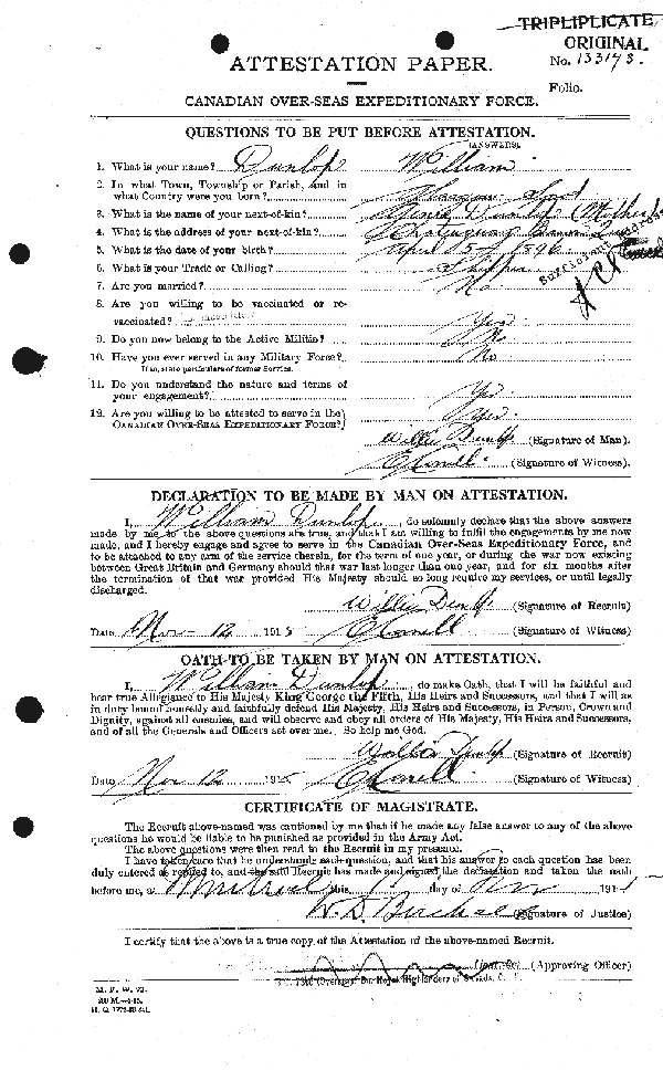 Attestation Paper (page 1)