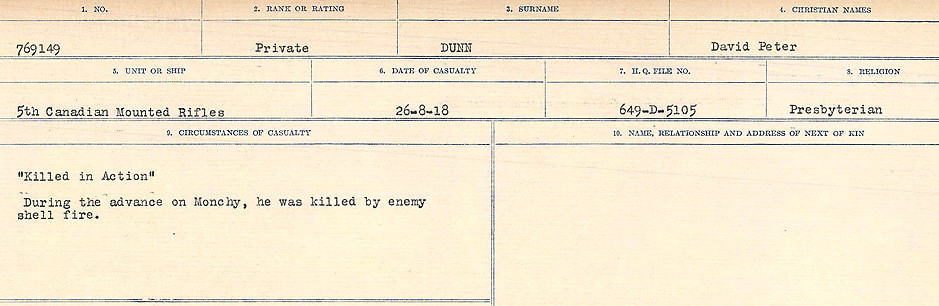 Circumstances of death registers