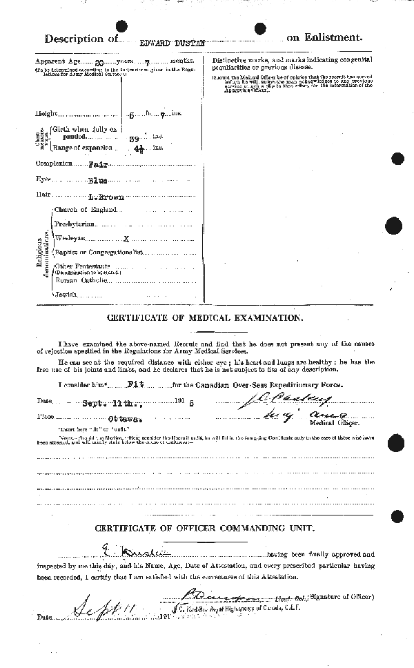 Attestation Papers (Reverse)