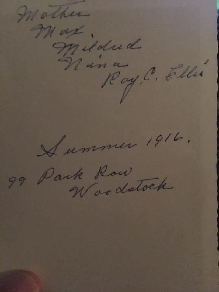 Reverse side of Photo