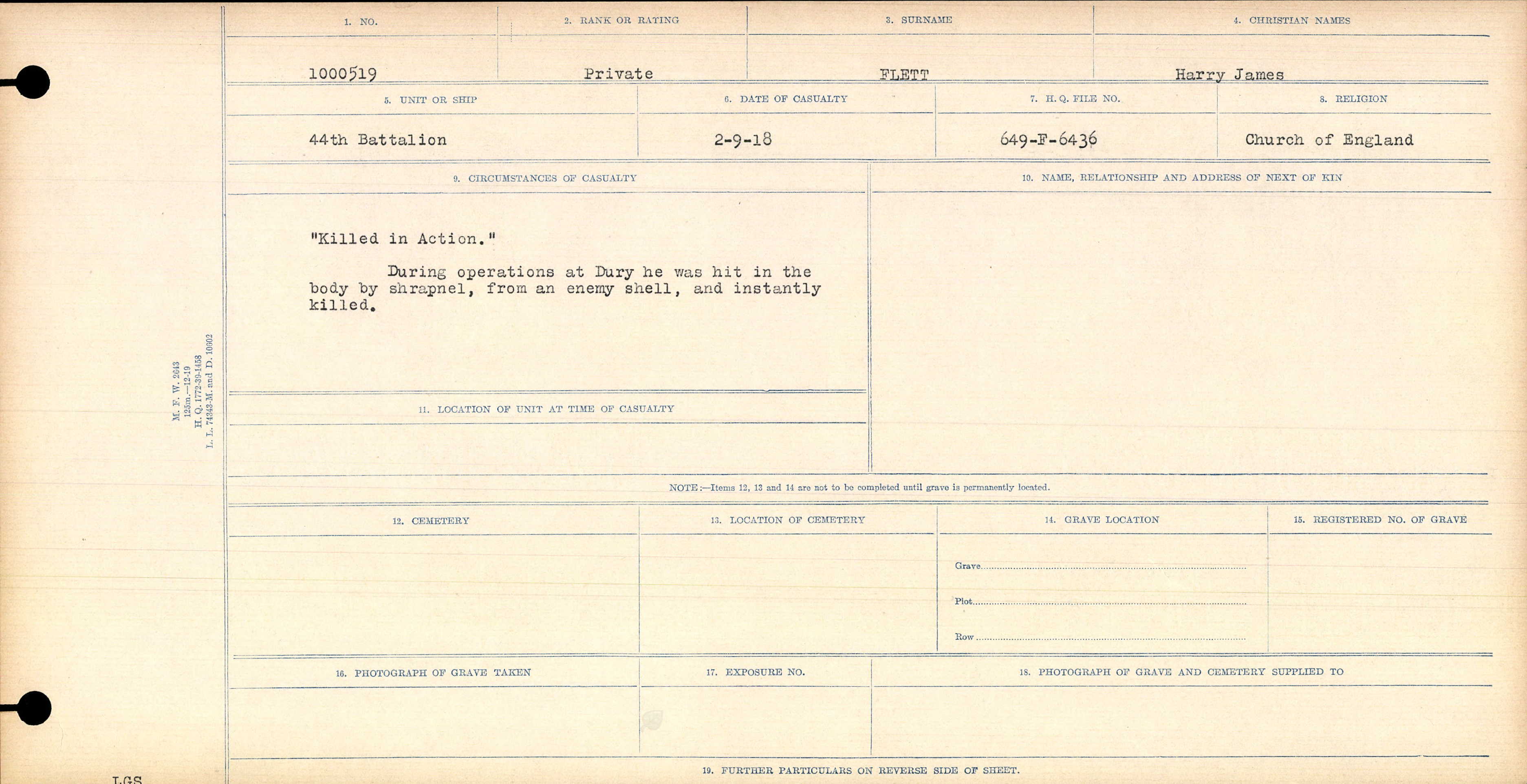 Circumstances of death