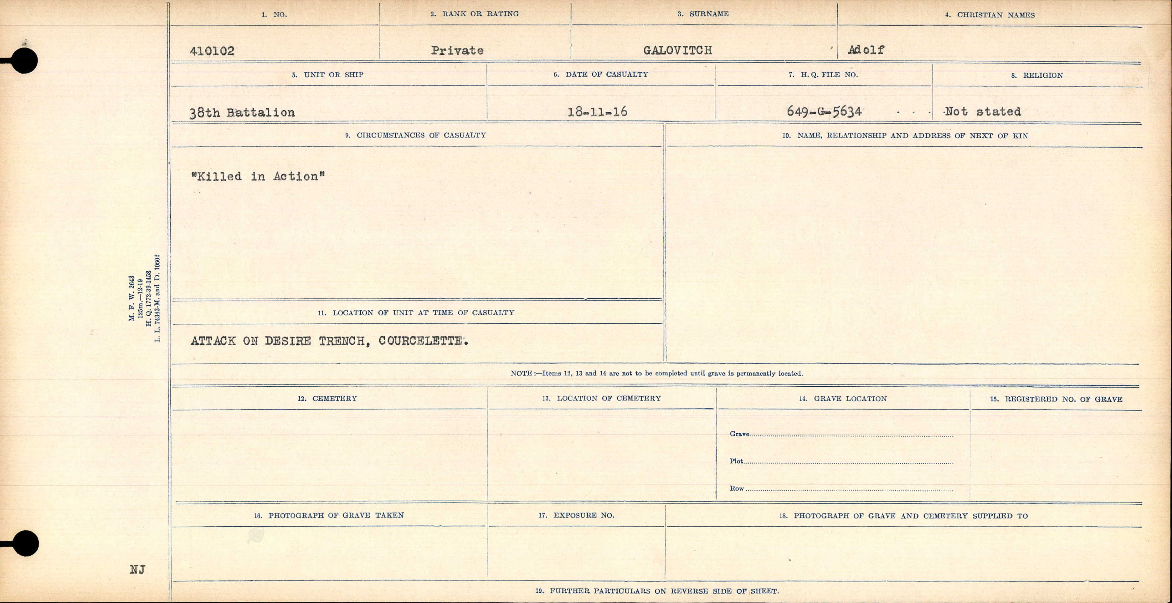 Circumstances of Death Registers
