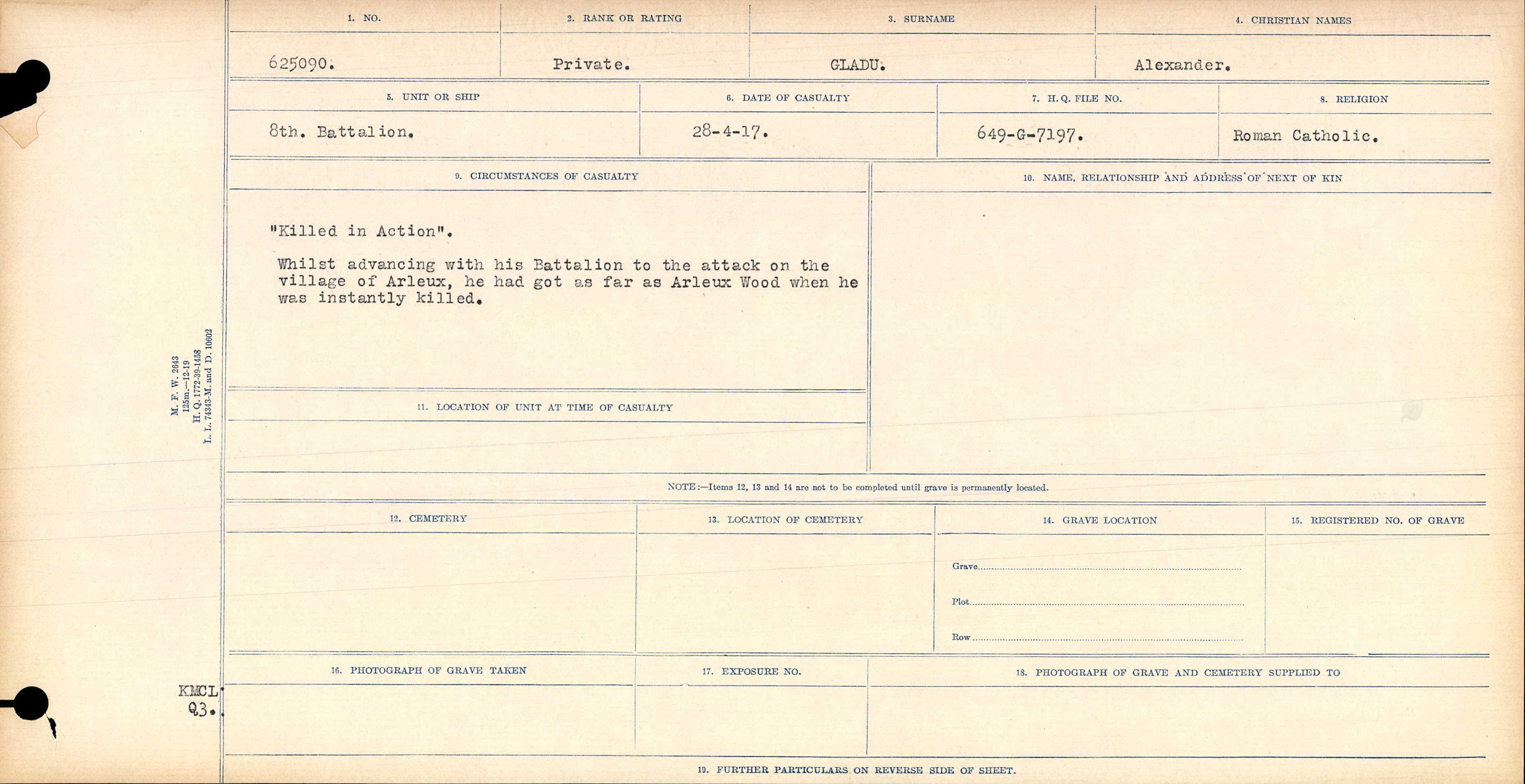 Circumstances of death