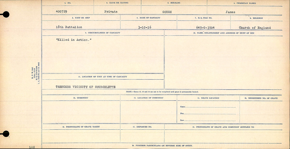 Circumstances of death registers