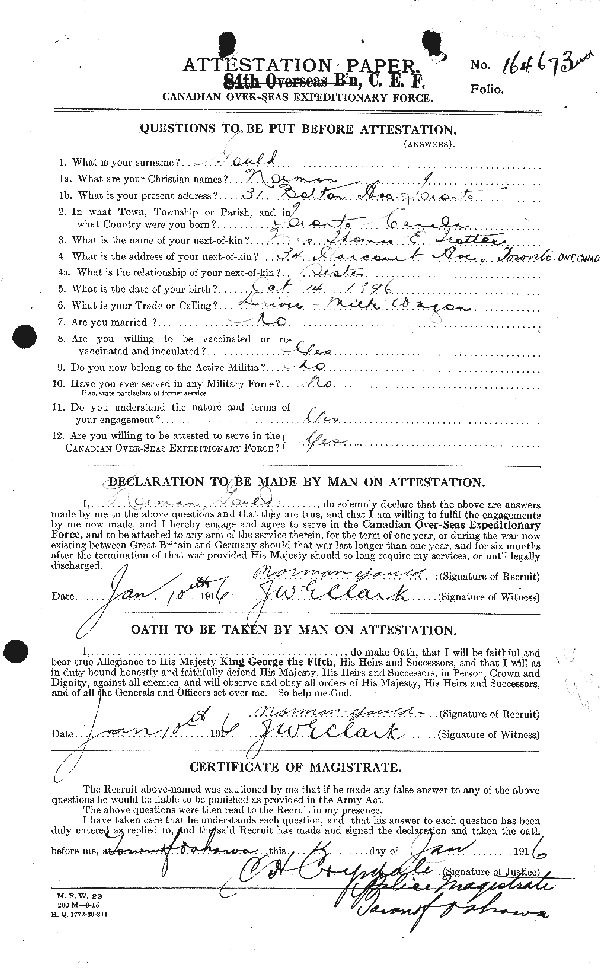 Attestation Paper (page 1)
