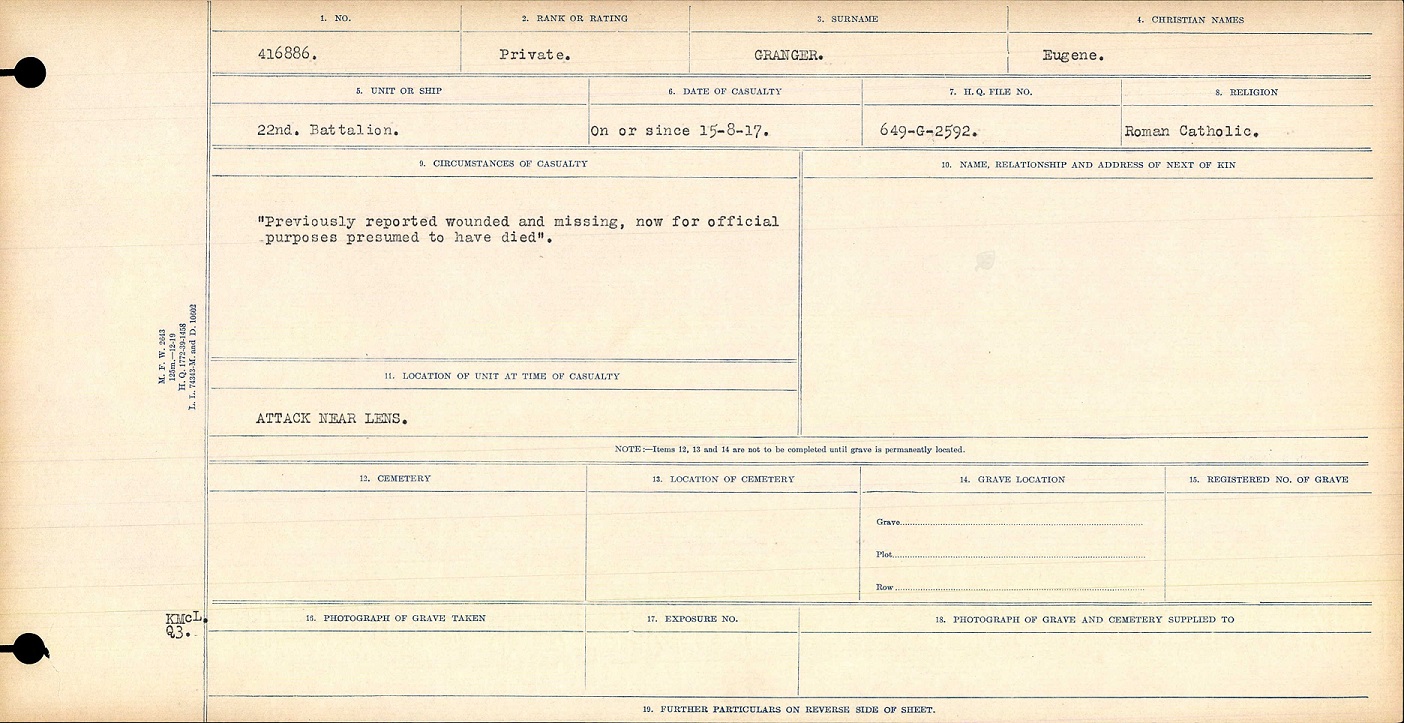 Circumstances of death registers