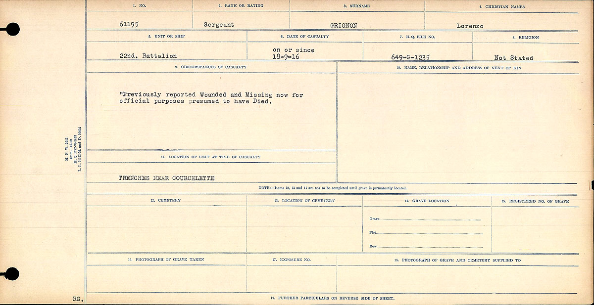 Circumstances of death registers