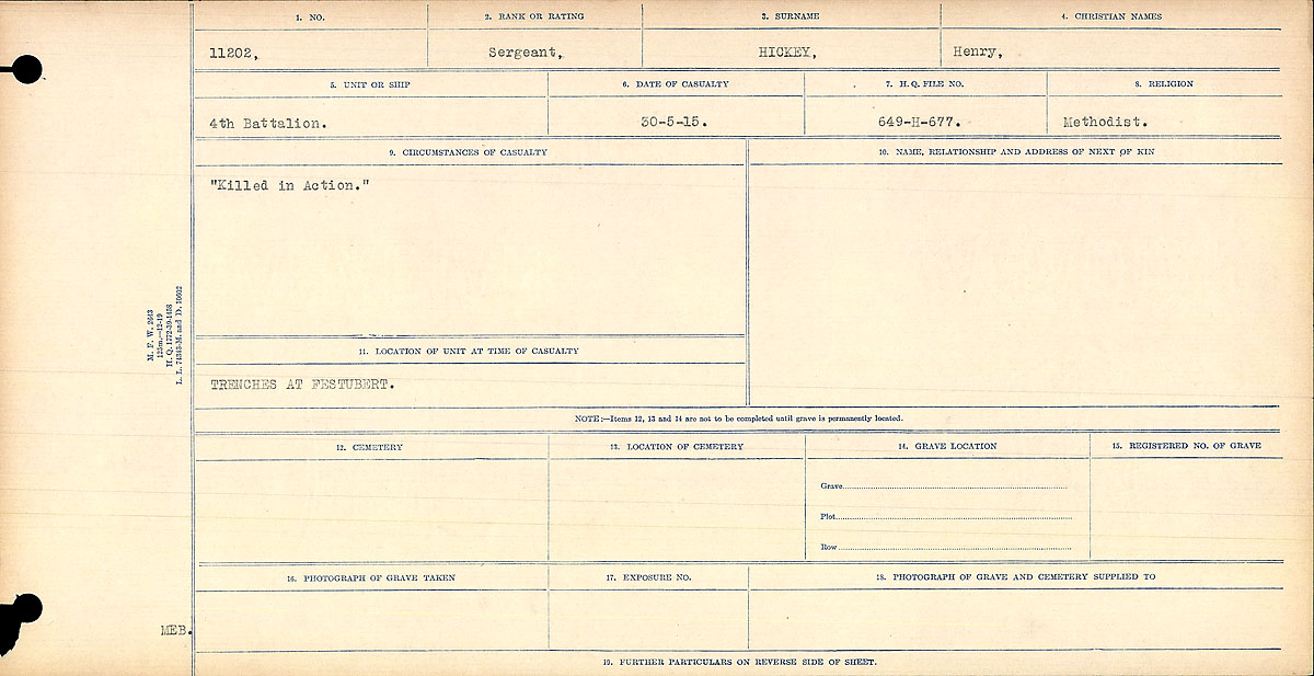 Circumstances of death registers