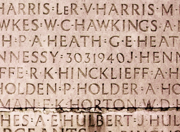 Inscription from the Vimy Memorial, France