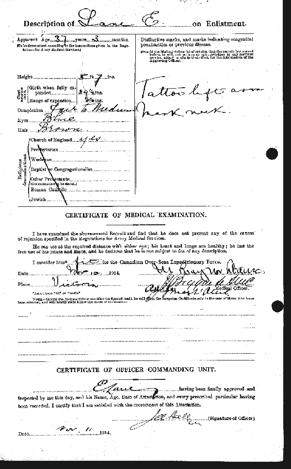 Attestation Papers (Reverse)