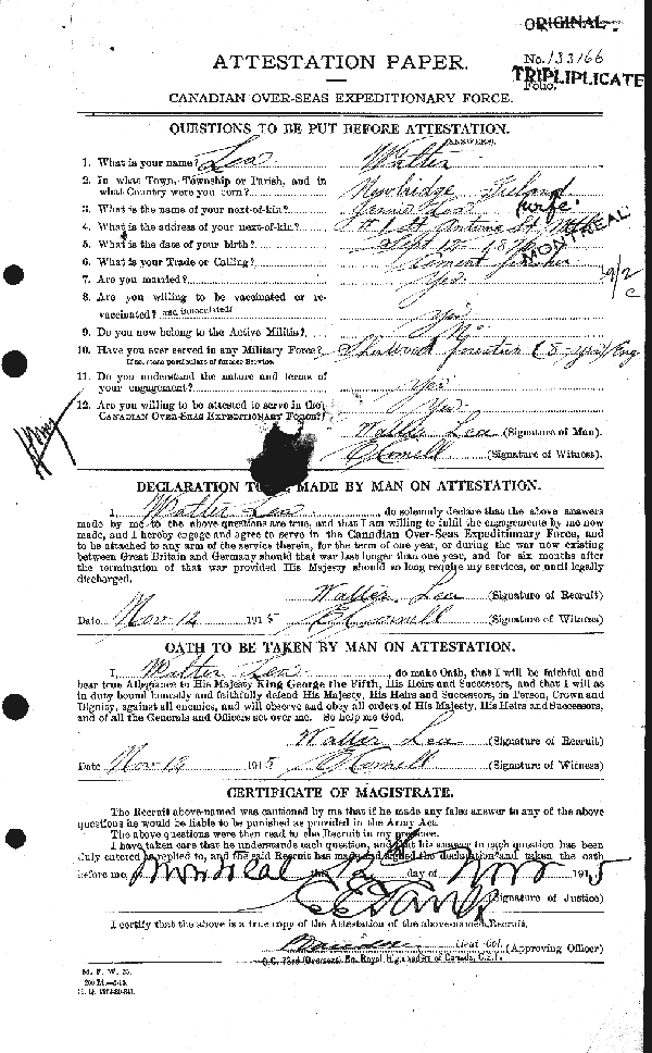 Attestation Paper (page 1)