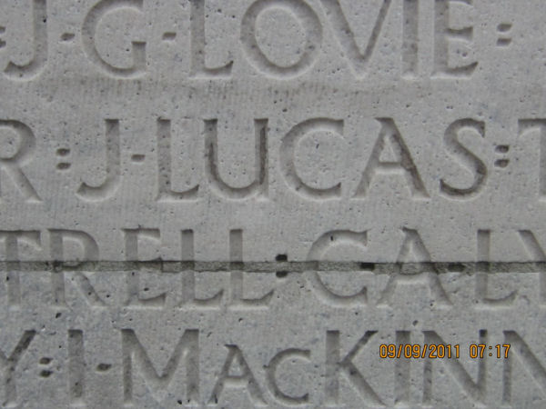Inscription on Vimy Memorial