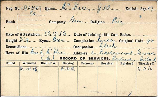 Record of Service