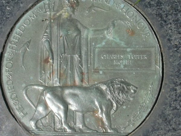 Close up of the Memoral Plaque
