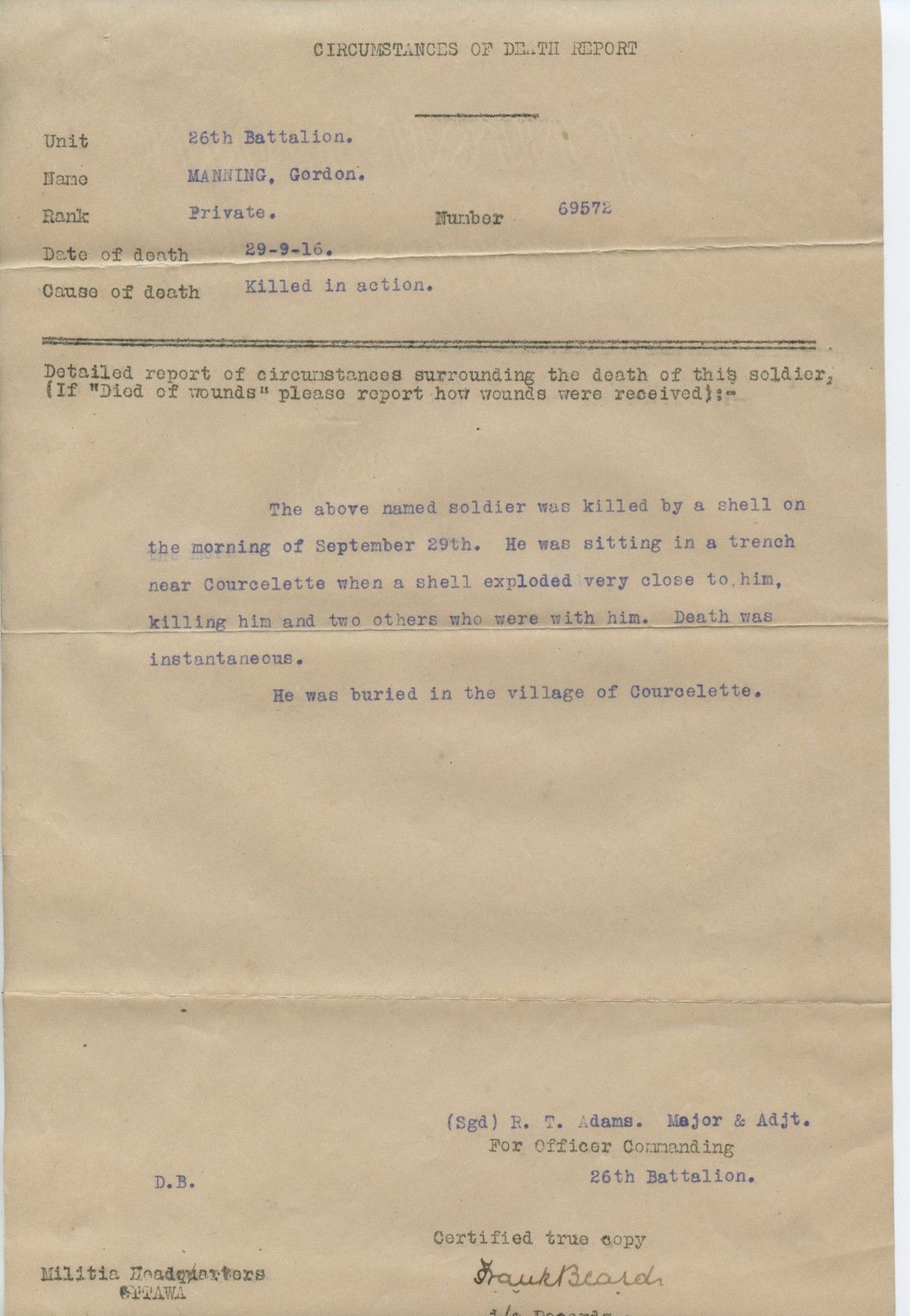 Circumstances of Death Registers