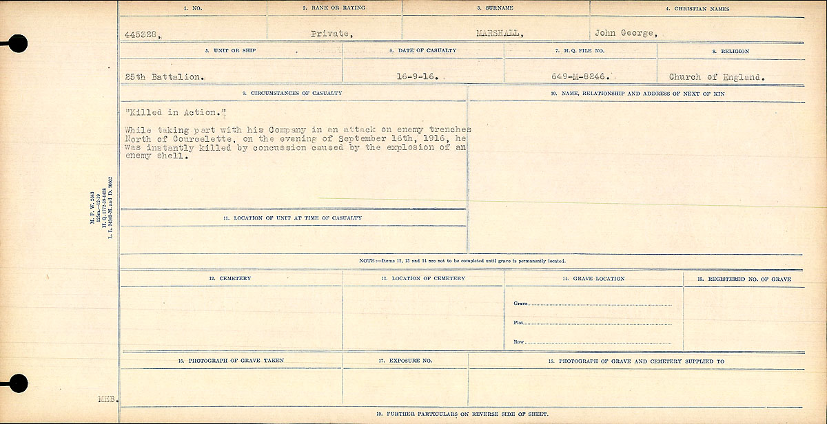 Circumstances of death registers