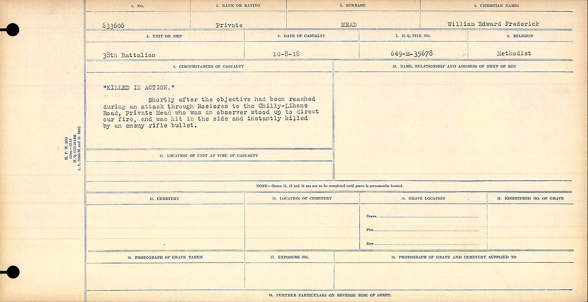 Circumstances of death registers