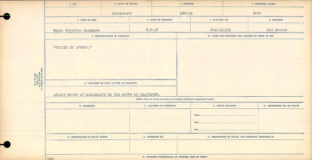 Circumstances of death registers